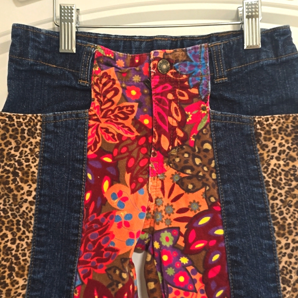 GIRLS Multicolor Patchwork Jeans